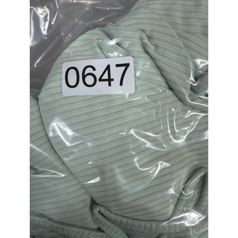 SHEIN Mint Green Ribbed Bodycon Dress Adjustable Cinched Sides Sleeveless Small - Picture 7 of 7